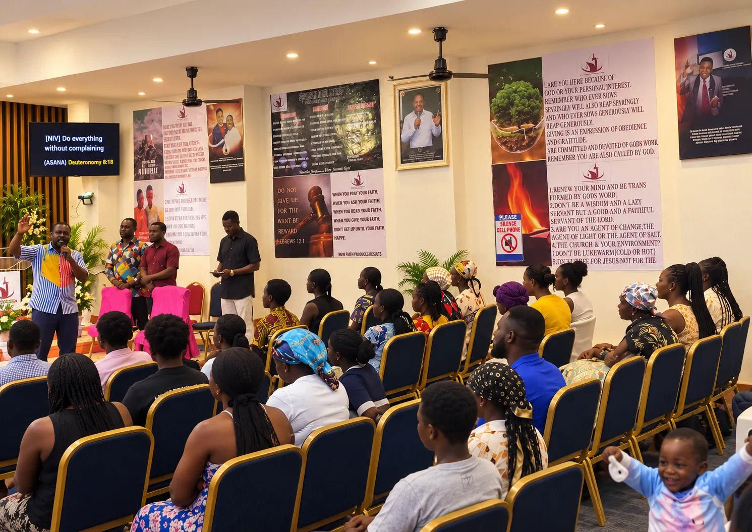 Precious Paradise Chapel congregation during a worship gathering